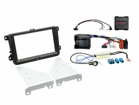 Installationskit Volkswagen Dubbel-DIN, svart i gruppen Billyd / Hva passer i min bil / Volkswagen / Caddy / Caddy Mk3 2004-2015 / Bytte stereo Caddy Mk3 2004-2015 hos BRL Electronics (7006213203003)