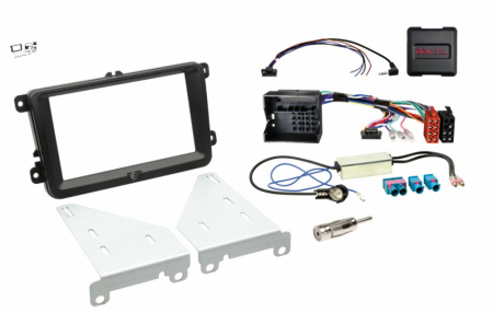 Installationskit Volkswagen Dubbel-DIN, svart i gruppen Billjud / Vad passar i min bil / Volkswagen / Caddy / Caddy Mk3 2004-2015 / Byta stereo Caddy Mk3 2004-2015 hos BRL (7006213203003)