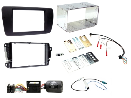 Installationskit Seat Ibiza 2008> Svart, dubbel-din i gruppen Billyd / Hva passer i min bil / Seat / Ibiza / Ibiza 2009-2015 hos BRL Electronics (701CTKST01)