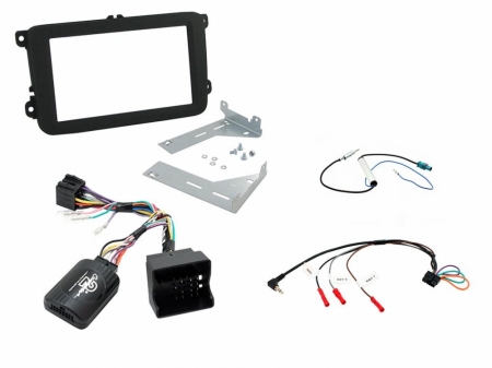 Installationskit Volkswagen Dubbel-din, svart i gruppen Billyd / Hva passer i min bil / Volkswagen / Caddy / Caddy Mk3 2004-2015 / Bytte stereo Caddy Mk3 2004-2015 hos BRL Electronics (701CTKVW18)