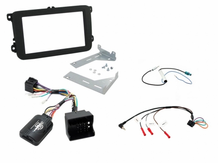 Installationskit Volkswagen Dubbel-din, svart i gruppen Billyd / Hva passer i min bil  / Volkswagen / Caddy / Caddy Mk3 2004-2015 / Byta stereo Caddy Mk3 2004-2015 hos BRL Electronics (701CTKVW18)