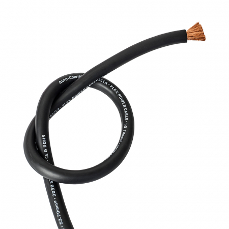 Auto-Connect svart strømkabel CCA 53.7mm², metervare i gruppen Billyd / Kabler / Strømkabel hos BRL Electronics (720PC53CCAB)