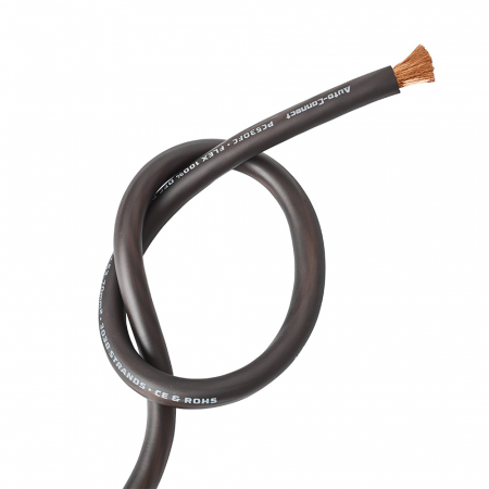 Auto-Connect svart strømkabel OFC 53.7mm², metervare i gruppen Billyd / Kabler / Strømkabel hos BRL Electronics (720PC53OFCB)