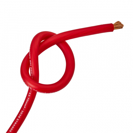 Auto-Connect rød strømkabel OFC 53,7mm², metervare i gruppen Billyd / Kabler / Strømkabel hos BRL Electronics (720PC53OFCR)