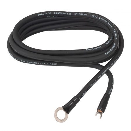 Auto-Connect 2.5 meter strømkabel CCA 10.2mm², svart i gruppen Billyd / Kabler / Strømkabel hos BRL Electronics (720PCT10CCA25B)