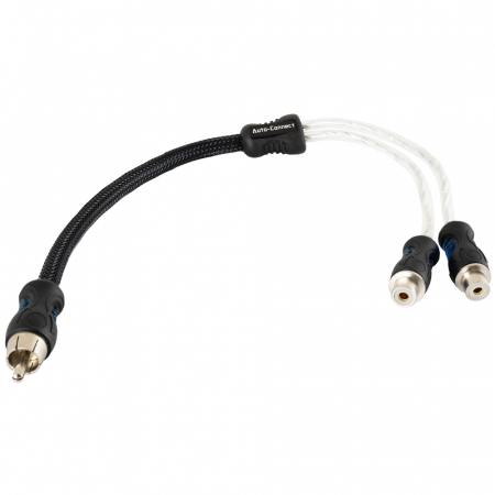 Auto-Connect Y-splitt Lavnivå hunn - 1 hann 0.3m, Level 3 i gruppen Billyd / Kabler / Lavnivåkabel hos BRL Electronics (720RCAYL3F)