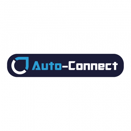 Auto-Connect-klistermärke 14x3cm, blå i gruppen Billyd / Tilbehør / Merchandise hos BRL Electronics (729LOGOFBL)