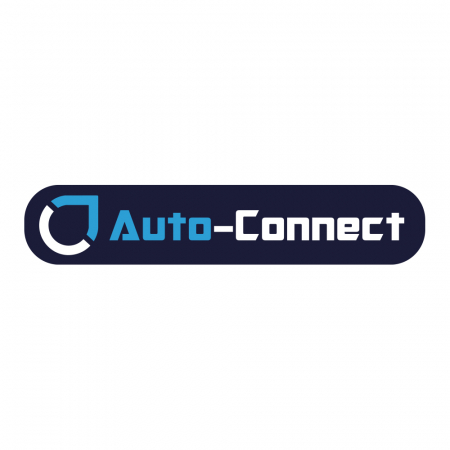 Auto-Connect-klistremerke 14x3cm, blå i gruppen Billyd / Tilbehør / Merchandise hos BRL Electronics (729LOGOFBL)
