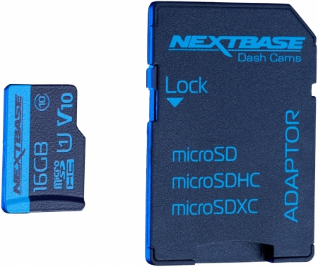 NextBase 16GB U1 Micro SD kort med adapter i gruppen Billyd / Tilbehør / Dashcam hos BRL Electronics (750SD16GBU1)