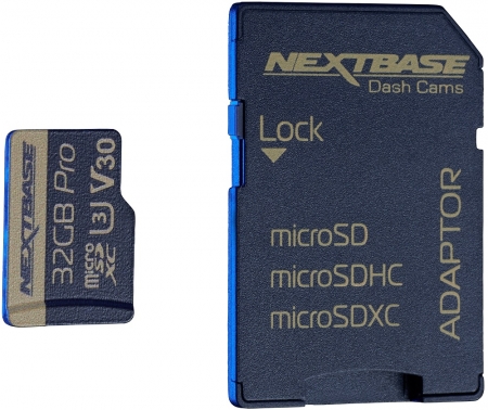 NextBase 32GB U3 Micro SD kort med adapter i gruppen Billyd / Tilbehør / Dashcam hos BRL Electronics (750SD32GBU03)