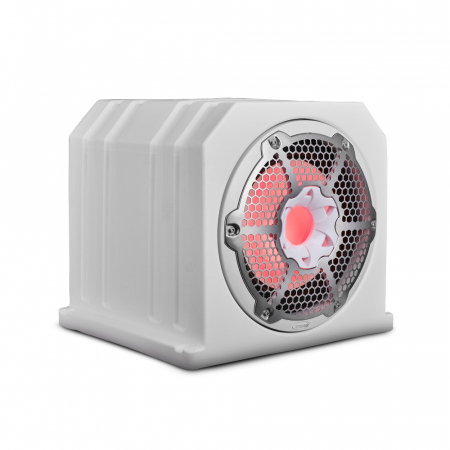 DS18 NXL-10SUBLD/W, 10 tommers marin boks med RGB LED-belysning, hvit i gruppen Billyd / Marinelyd / Marinebasser hos BRL Electronics (803NXL10SUBLDW)