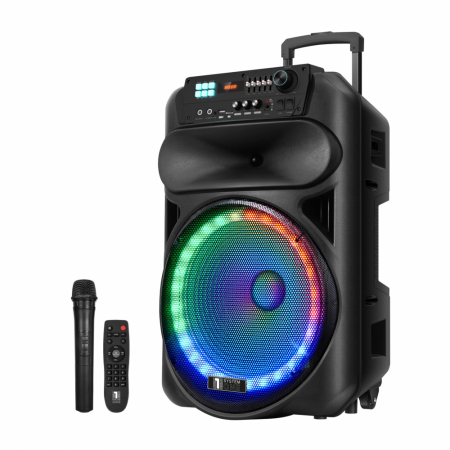 System One PartyBox 120 party høyttaler med mikrofon og Bluetooth i gruppen Lyd til hjemmet / Høyttalere / Partyhøyttaler hos BRL Electronics (815PB120B)