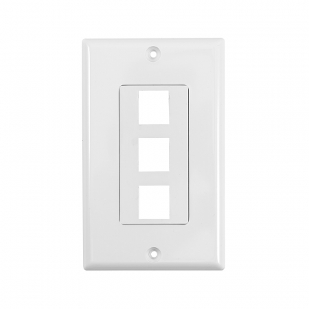 System One WP803 Wallplate 3 uttag i gruppen Lyd til hjemmet / Tilbehør / Kontakter og paneler  hos BRL Electronics (815WP803)