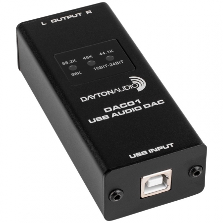 Dayton Audio DAC01, USB DAC med 24/96 støtte i gruppen Lyd til hjemmet / Hifi / DAC hos BRL Electronics (860DAC01)