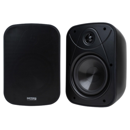 Dayton Audio IO65XP, aktive 6,5-tommers utendørshøyttalere, svart par i gruppen Nyheter hos BRL (860IO65XPB)
