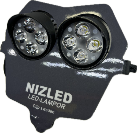 Dubbelljus kallvit 80w Fantic 2-takt 2024-, grå dekal, 2xE406k NIZLED i gruppen Billyd / LED-Belysning / Enduro / Hva passer til motorsykkelen min / Fantic / 2024- hos BRL (871FANTIC242E40F)