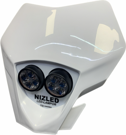Dubbel lampkåpa 80w GASGAS 2021-2023, vit, NIZLED R40DRL kallvit