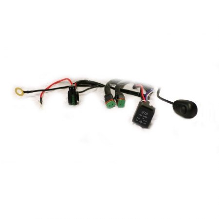 NIZLED kabelsett med 12V relé og doble DT-kontakter i gruppen Billyd / LED-Belysning / Monteringstilbehør hos BRL Electronics (871KABEL2)