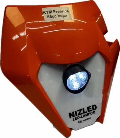 Singelkåpa 30w KTM 85cc/Freeride, orange, kallvit 1xE30 NIZLED i gruppen Billyd / LED-Belysning / Enduro / Hva passer til motorsykkelen min / KTM / 2024- / 4-takt hos BRL Electronics (871KTMO20E30FF1)