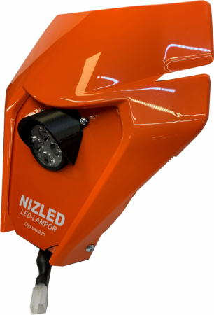 KTM 2020-2023, orange, kallvit 1xE40F (50W) NIZLED lampkåpa i gruppen Billyd / LED-Belysning / Enduro / Hjälmkit & lampkåpor hos BRL Electronics (871KTMO20E40F1)