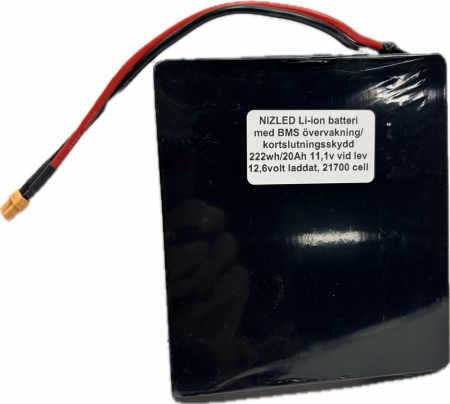 Li-ion batteri 12,6 (11,1v) 20Ah (BMS), (till E30/E60 lampan) i gruppen Billyd / LED-Belysning / Enduro / Hva passer til motorsykkelen min / Beta / 2020- / 2-takt hos BRL (871LIION2011V)
