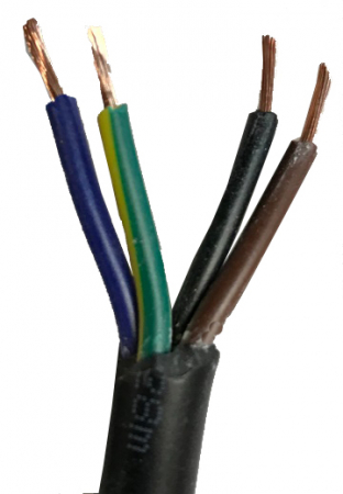 Strømkabel 4x0,50mm² svart, for ledlamper i gruppen Billyd / LED-Belysning / Monteringstilbehør / Kabler og kontakter hos BRL (871NIZLED4X050)