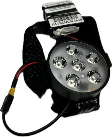 Pannbands-kit 1x60w med depåknapp på lampan LED li-ion 3,5 Ah i gruppen Billyd / LED-Belysning / Enduro / Hjelmsett hos BRL Electronics (871PANNKITT635)
