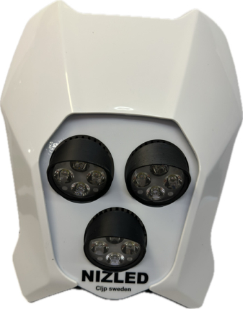 Trippelljus kallvit 120w Triumph 2024-, vit, 3xE406k NIZLED i gruppen Billyd / LED-Belysning / Enduro / Hva passer til motorsykkelen min / Triumph / 2024- hos BRL (871TRIUMPHV24E40F3)