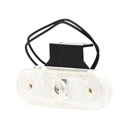 Strands Pos. Lys Hvit 12-24V Med Feste, Og Refleks. E-merket. LED i gruppen Billyd / LED-Belysning / Monteringstilbehør / Refleks hos BRL (872800194)