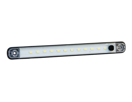 Strands Interiørbelysning Hvit 237Mm Med Knapp, 12V i gruppen Billyd / LED-Belysning / LED-lamper / Interiørbelysning hos BRL (87280033912)