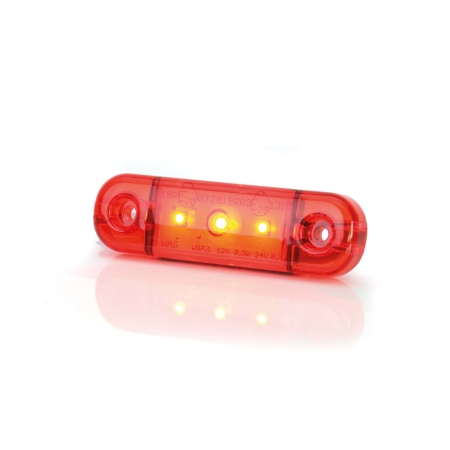 Strands posisjonslys Rødt Slim 3 LED, 9-36V IP68. E-merket. i gruppen Billyd / LED-Belysning / LED-lamper / Markeringslys  hos BRL (872800341)