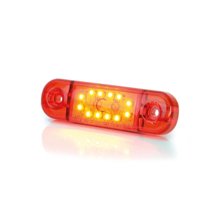Strands posisjonslys Rødt Slim 12 LED, 9-36V IP68. E-merket. i gruppen Billyd / LED-Belysning / LED-lamper / Markeringslys  hos BRL (872800344)