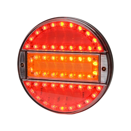 Strands Rund LED 3 Kamre 12-24V,142Mm Diameter Farget Linse i gruppen Billyd / LED-Belysning / LED-lamper / Ryggelys hos BRL (872800732)