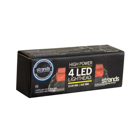 Strands Riktet Blinkelys Rødt 4 LED i gruppen Billyd / LED-Belysning / LED-lamper / Blitzlys hos BRL (872850165HPR)