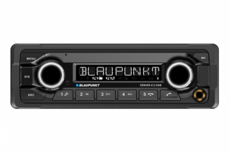 Blaupunkt Denver 412 DAB, robust stereo med DAB-radio og 3 par lavnivåutganger i gruppen Billyd / Bilstereo / 1-din spiller hos BRL (873DENVER412DAB)