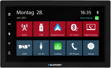Blaupunkt Oslo 600 DAB, bilstereo med trådløs CarPlay/Android Auto i gruppen Billyd / Bilstereo / 2-din spiller hos BRL Electronics (873OSLO600DAB)