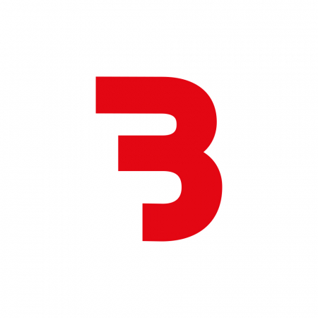 Bass Habit B-klistermärke 7x7cm, röd i gruppen Billyd / Tilbehør / Merchandise hos BRL Electronics (899BCR)