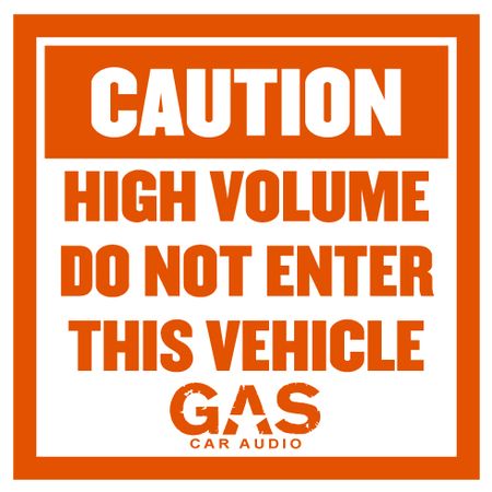 GAS - Caution High Volume klistremerke i gruppen Morsomme tilbehør  hos BRL Electronics (900CAUTION10X10)