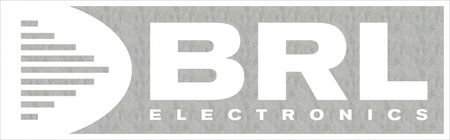 BRL-klistermärke 23x7 cm, vit i gruppen Billyd / Tilbehør / Merchandise hos BRL Electronics (905BRL23X7W)