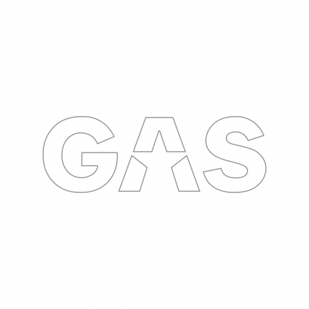GAS-klistremerke 23x8cm, hvit i gruppen Billyd / Tilbehør / Merchandise hos BRL Electronics (909LOGOCMW)