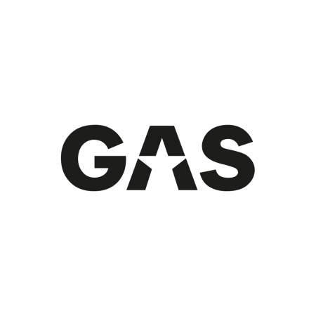 GAS-klistremerke 16x5.5cm, svart i gruppen Billyd / Tilbehør / Merchandise hos BRL Electronics (909LOGOCSB)
