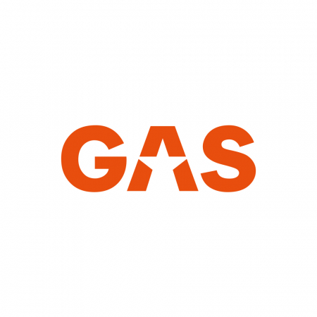 GAS-klistremerke 16x5.5cm, oransje i gruppen Billyd / Tilbehør / Merchandise hos BRL Electronics (909LOGOCSO)