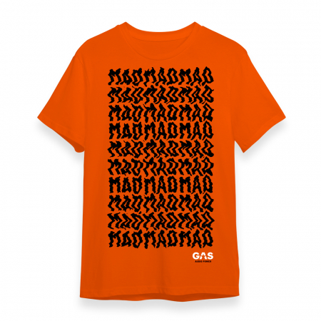 Orange GAS MAD T-skjorte, stor i gruppen Billyd / Tilbehør / Merchandise hos BRL Electronics (909TSHIRTOMADL)