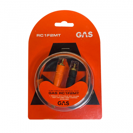 GAS RC1F2MT rimelig Y-splitt 1F2M, 30 cm i gruppen Billyd / Kabler / Lavnivåkabel hos BRL Electronics (910RC1F2MT)