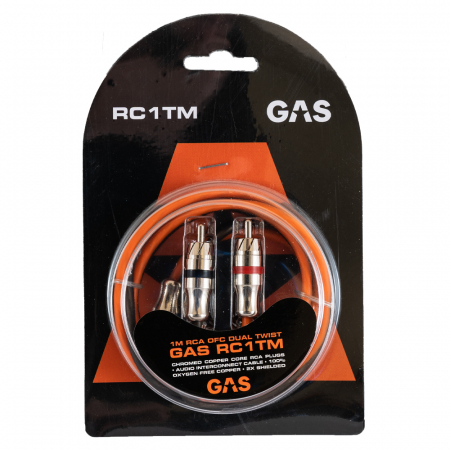 GAS RC1TM dobbelt skjermet RCA-kabel, 1 meter i gruppen Billyd / Kabler / Lavnivåkabel hos BRL Electronics (910RC1TM)