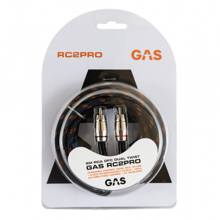 GAS RC2PRO trippelskjermet RCA-kabel, 2 meter i gruppen Billjud / Kablar / Lågnivåkabel hos BRL Electronics (910RC2PRO)