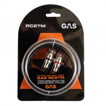 GAS RC2TM dobbelt skjermet RCA-kabel, 2 meter i gruppen Billyd / Kabler / Lavnivåkabel hos BRL Electronics (910RC2TM)