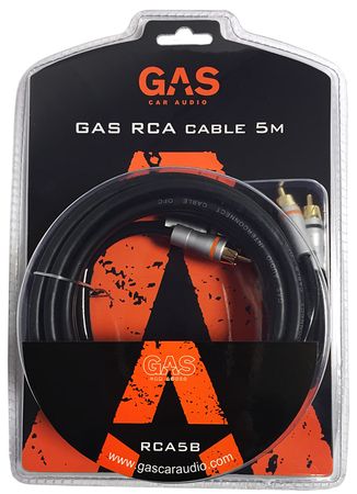 GAS RCA kabel 5m i gruppen Billjud / Kablar / Lågnivåkabel hos BRL (910RCA5B)