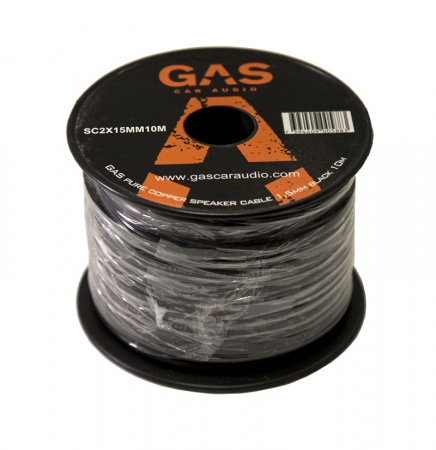 GAS høyttalerkabel 2x1.5mm2 10m svart i gruppen Lyd til hjemmet / Kabler / Høyttalerkabel hos BRL Electronics (910SC2X15MM10M)