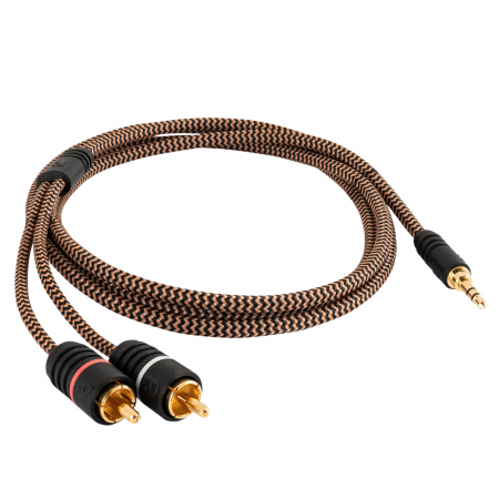 Proson Arctic 3.5mm-2x RCA-hane, 1.5 meter i gruppen Billyd / Smartphone til bilen  / Tilbehør til mobilen hos BRL Electronics (991AR352RCA15)